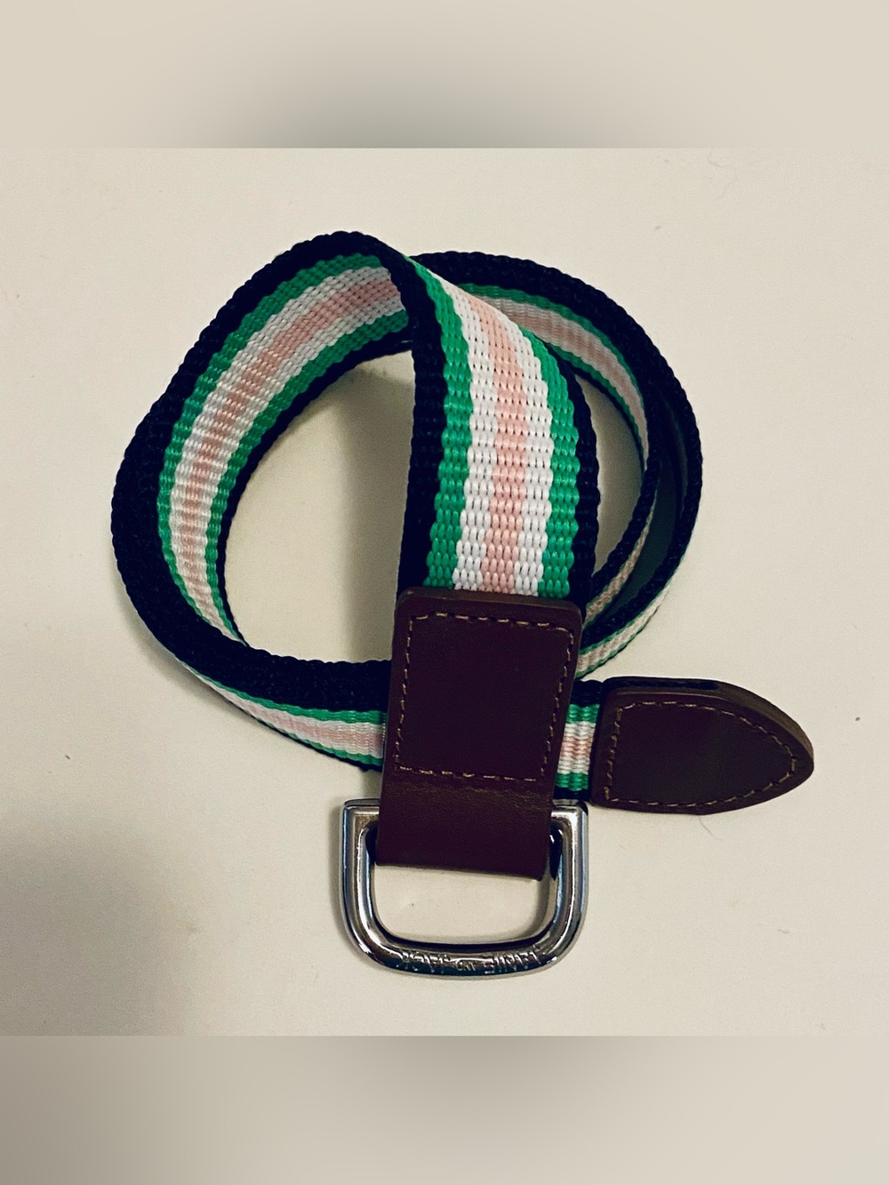 Kids JANIE & JACK Striped Webbing Belt. Tip to Tip 30”